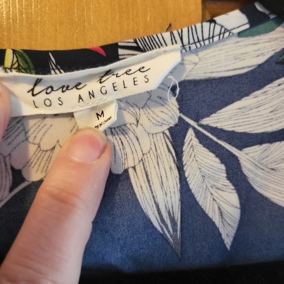 Love Tree Blue Floral Romper - Picture 4 of 6